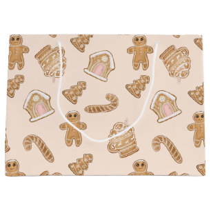 Sweet Pink Gingerbrood kerstpatroon Groot Cadeauzakje