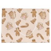 Sweet Pink Gingerbrood kerstpatroon Groot Cadeauzakje (Achterkant)