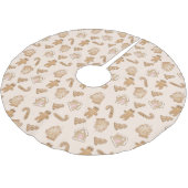 Sweet Pink Gingerbrood kerstpatroon Kerstboom Rok (Gekanteld)