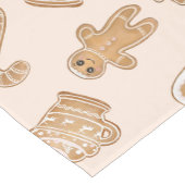 Sweet Pink Gingerbrood kerstpatroon Korte Tafelloper (Hoek)