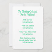 Sweet Pink Green Kerstboom gepersonaliseerd Kaart (Achterkant)