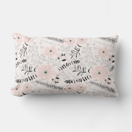 Sweet Pink Grey Floral Pattern Kussen