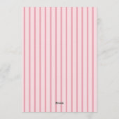 Sweet Pink Heart Baby Shower Announcement Kaart (Achterkant)