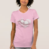 Sweet Pink Heart Bunny Heart Kussen T-shirt (Voorkant)
