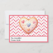 Sweet Pink Hearts Foto Classroom Mini Valentijn Kaart (Voorkant)