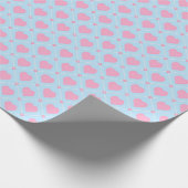 Sweet Pink Hearts Gift Wrap Cadeaupapier (Hoek)