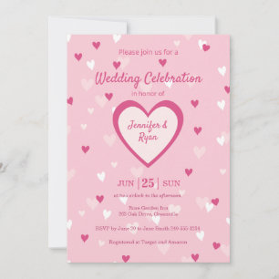 Sweet Pink Hearts Valentijn Weddenschap Kaart