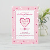 Sweet Pink Hearts Valentijn Weddenschap Kaart (Staand voorkant)