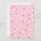 Sweet Pink Hearts Valentijn Weddenschap Kaart (Achterkant)