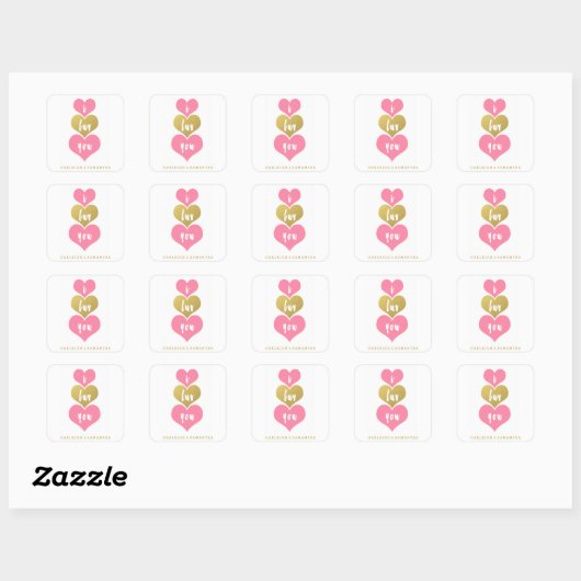 Sweet Pink Hearts | Valentijnse Stickers (Vel)