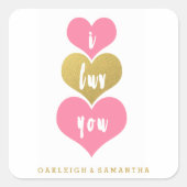 Sweet Pink Hearts | Valentijnse Stickers (Voorkant)