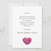 Sweet Pink Hydrangea Floral Happy Moederdag Kaart (Achterkant)