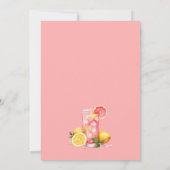 Sweet Pink Lemonade Citrus Baby Shower Invitation Kaart (Achterkant)