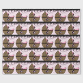 Sweet Pink Leopard Baby shower Cadeaupapier (Vlak)