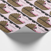 Sweet Pink Leopard Baby shower Cadeaupapier (Hoek)