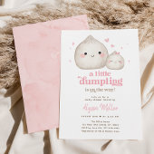 Sweet Pink Little Dumpling Baby shower Kaart
