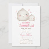 Sweet Pink Little Dumpling Baby shower Kaart (Voorkant)