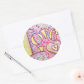 Sweet Pink Love Word Art Painting Sticker (Envelop)