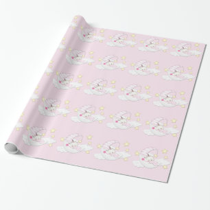 Sweet Pink Moon Baby Girl Cadeaupapier