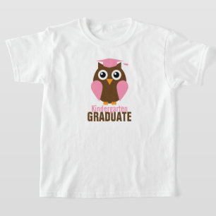 Sweet Pink Owl Kindergarten Afstuderen T-shirt
