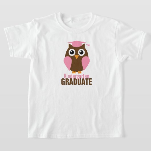 Sweet Pink Owl Kindergarten Afstuderen T-shirt (Laagn)