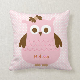 Sweet Pink Owl Pillow Kussen