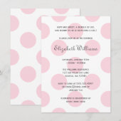 Sweet Pink Polka Dots Baby Girl Shower Kaart (Voorkant / Achterkant)