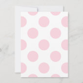 Sweet Pink Polka Dots Baby Girl Shower Kaart (Achterkant)