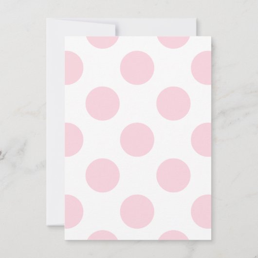 Sweet Pink Polka Dots Baby Girl Shower Kaart (Achterkant)
