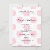 Sweet Pink Polka Dots Baby Girl Shower Kaart (Voorkant)