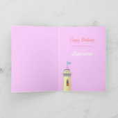 Sweet Pink Princess Castle - Wenskaart Kaart (Binnen)