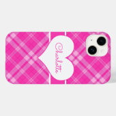 Sweet Pink Pset in Heart Monogram Case-Mate iPhone Case (Achterkant (horizontaal))
