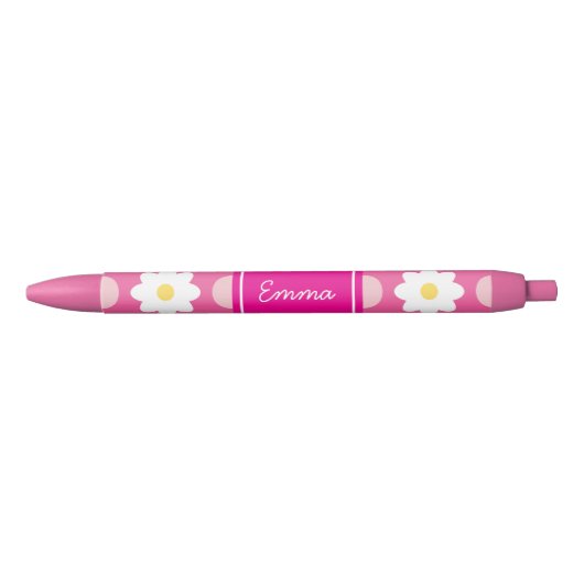 Sweet Pink Retro Floral Pattern Pen (Voorkant)