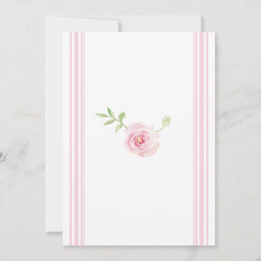 Sweet Pink Rose Bloemen Meisjes Eerste 1e Verjaard Kaart (Achterkant)