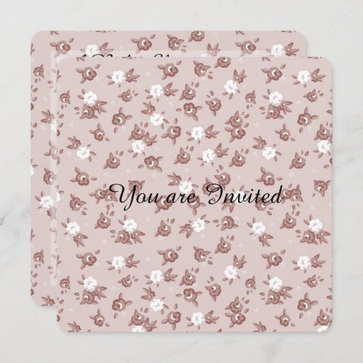 Sweet Pink Roses Baby shower Kaart (Voorkant / Achterkant)