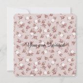 Sweet Pink Roses Baby shower Kaart (Voorkant)