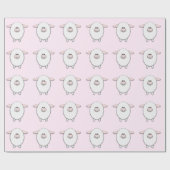 Sweet Pink Sheep Baby shower Cadeaupapier (Vlak)