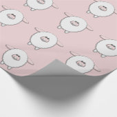 Sweet Pink Sheep Baby shower Cadeaupapier (Hoek)