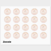 Sweet Pink Sheep Baby shower Classic Round Sticker (Vel)