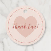 Sweet Pink Sheep Baby shower Dank u Bedankjes Labels (Achterkant)