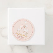 Sweet Pink Sheep Baby shower Dank u Bedankjes Labels (In situ)