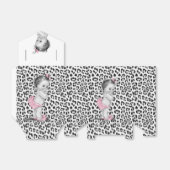 Sweet Pink Snow Leopard Baby shower Favor Boxes Bedankdoosjes (Uitgevouwen)