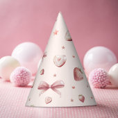 Sweet Pink Strawberry Love Hart en Sterren Feesthoedjes