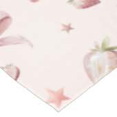 Sweet Pink Strawberry Love Hart en Sterren Tafelkleed (Gekanteld)