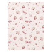 Sweet Pink Strawberry Love Hart en Sterren Tafelkleed (Voorkant)