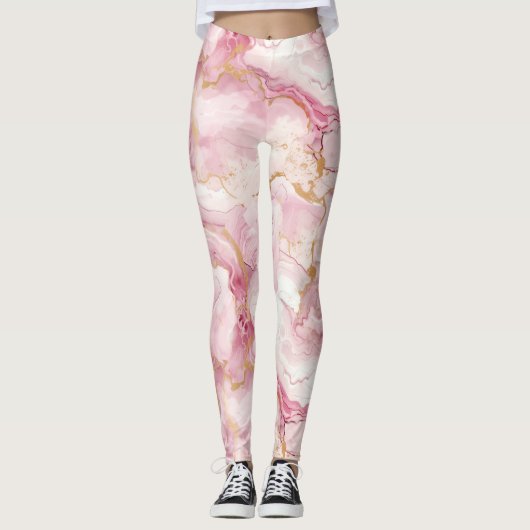 Sweet pink Taffy Snoep Leggings (Voorkant)