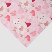 Sweet Pink Teddy Bear Heart Ballon Valentijnsdag Tissuepapier (Detail)