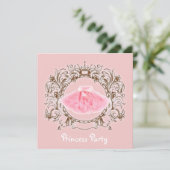 Sweet Pink Tutu Prinses Verjaardag Party uitnodigi Kaart (Staand voorkant)