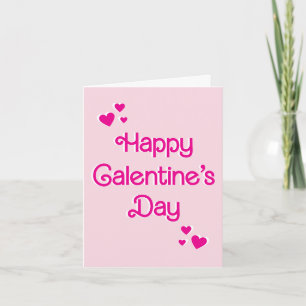 Sweet Pink Typography Galentine's Day Valentijns Kaart