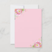 Sweet Pink Unicorn Face Baby shower Uitnodiging (Achterkant)